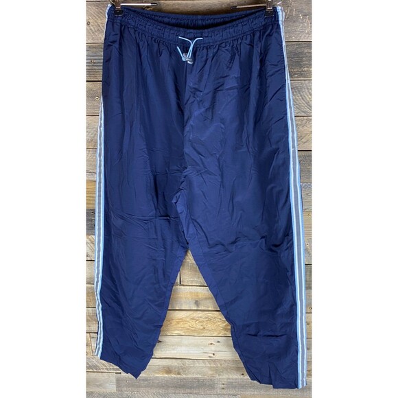 Just My Size Womens Plus Sz 18-20W Blue Lined Track Pants With Stripes - Picture 1 of 12